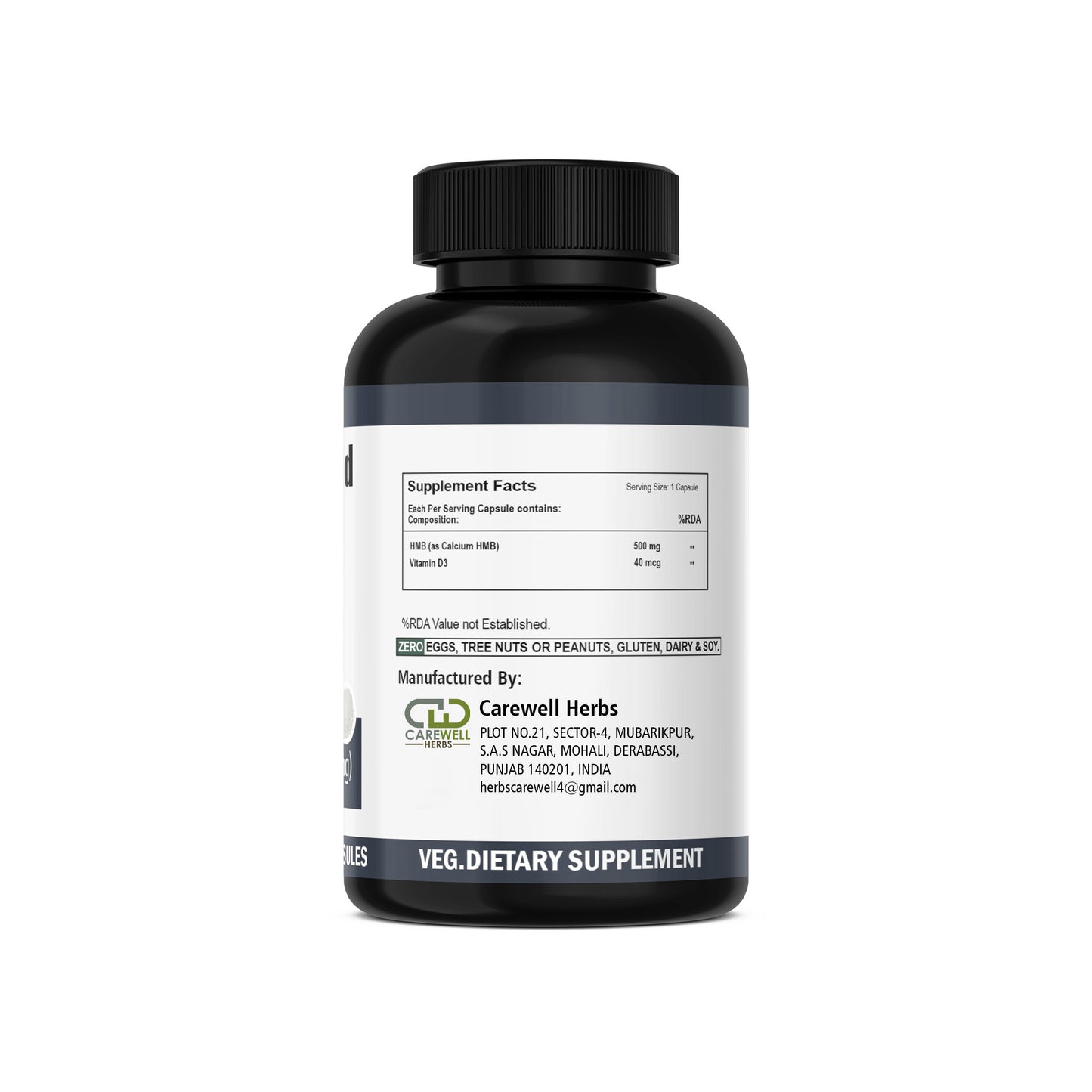 HMB 500mg Caspules Private Label Branding | Carewell Herbs