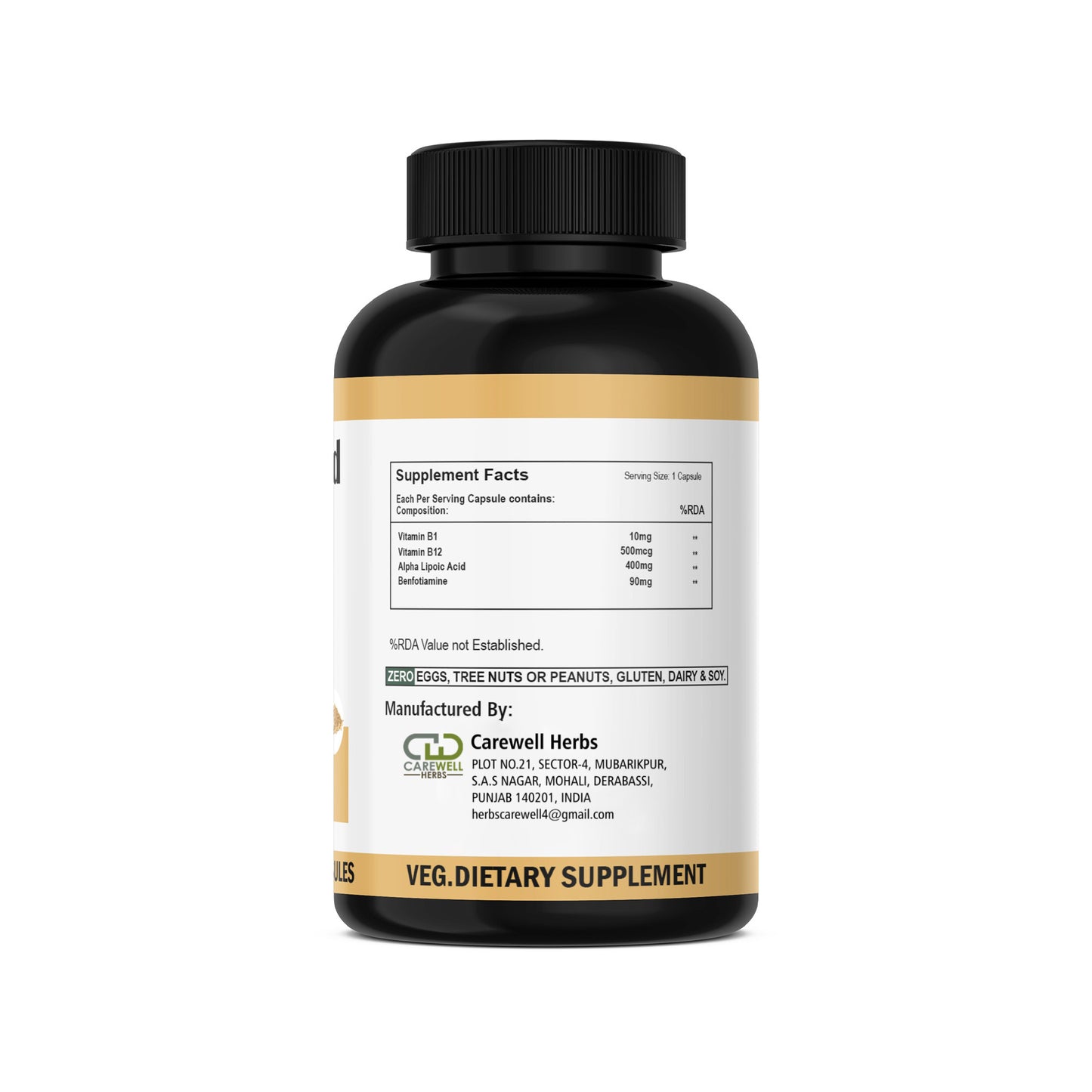 Alpha Liopic Acid 500 mg capsules by Carewell Herbs