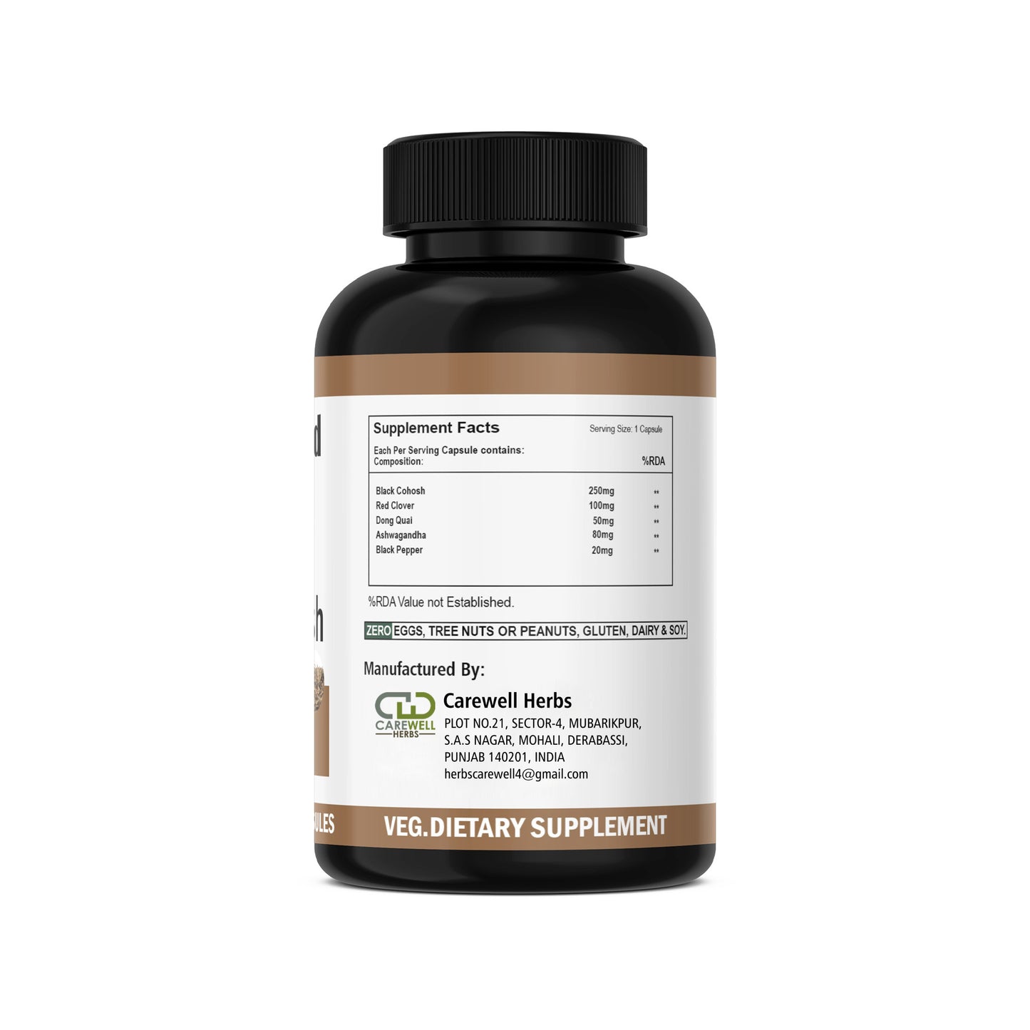 Black Cohosh 500mg Capsules | Carewell Herbs -ODM OEM