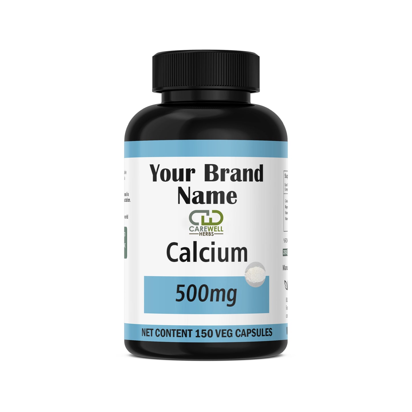 Calcium 500mg Capsules by Carewell Herbs