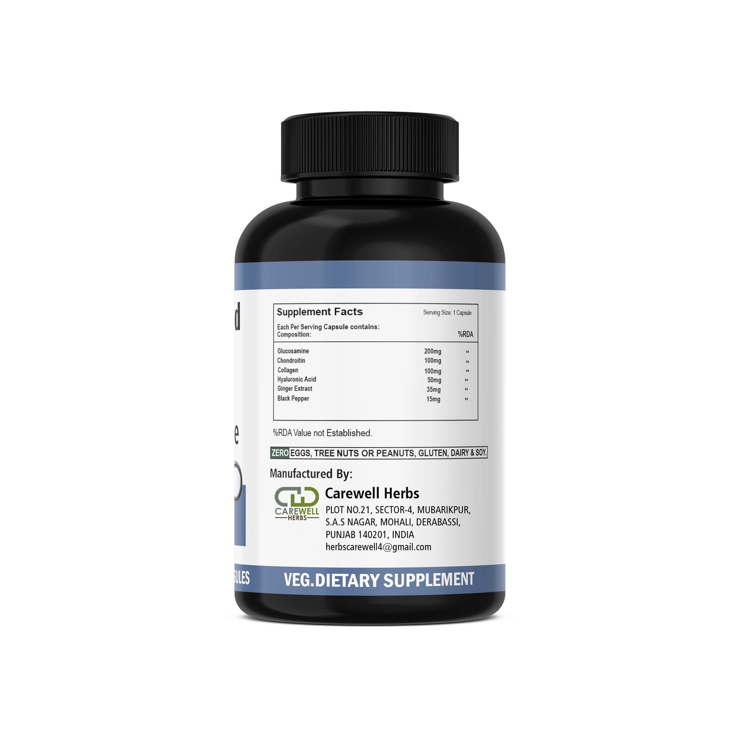 Glucosamine 500mg Capsules Private Label Branding by Carewell Herbs