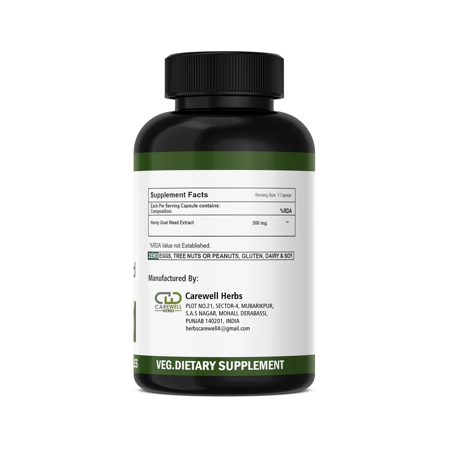 Horny Goat Weed Extract Capsules by Carewell Herbs – Available for ODM, OEM, and Private Labeling