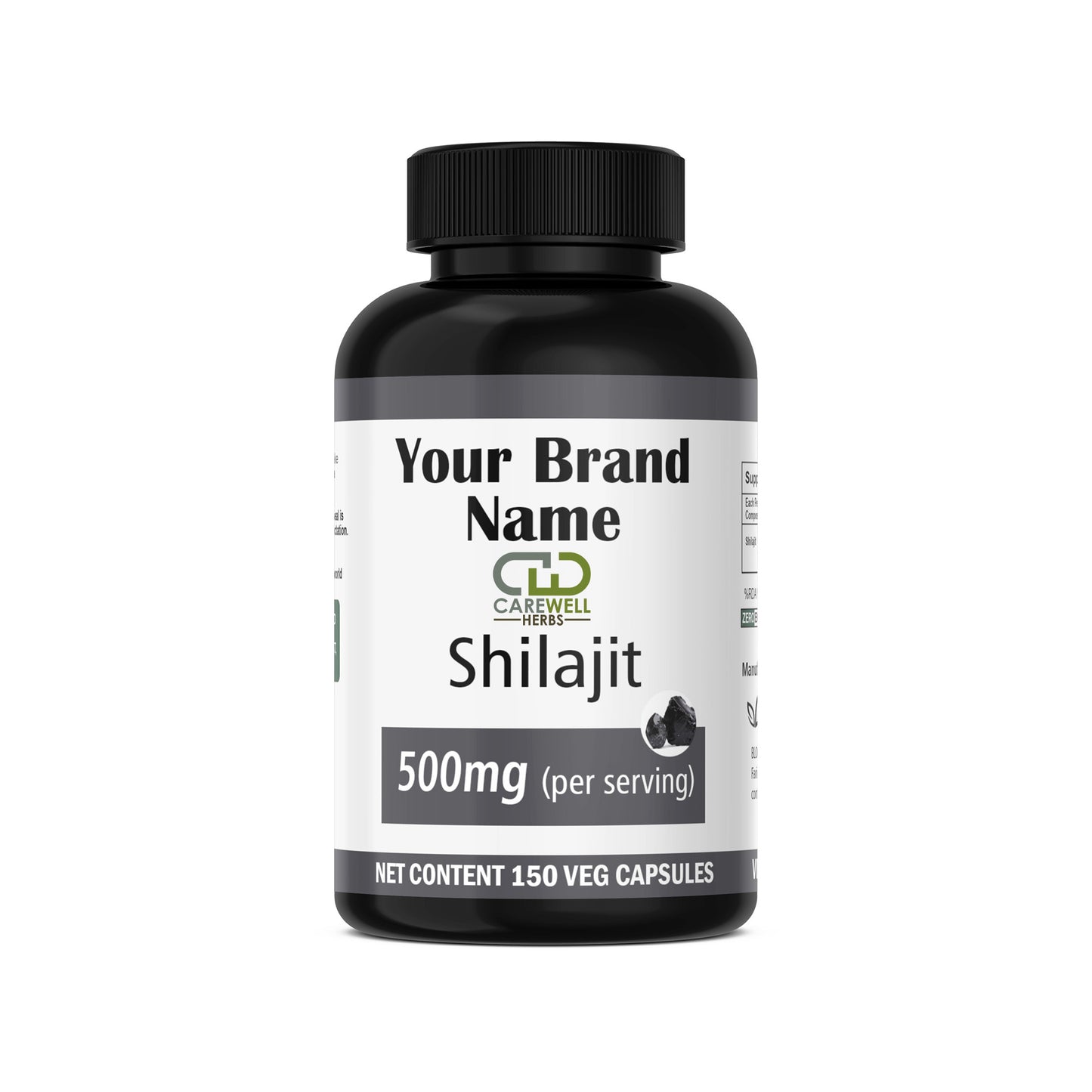 Shilajit Capsules | Carewell Herbs - Customizable for Your Brand