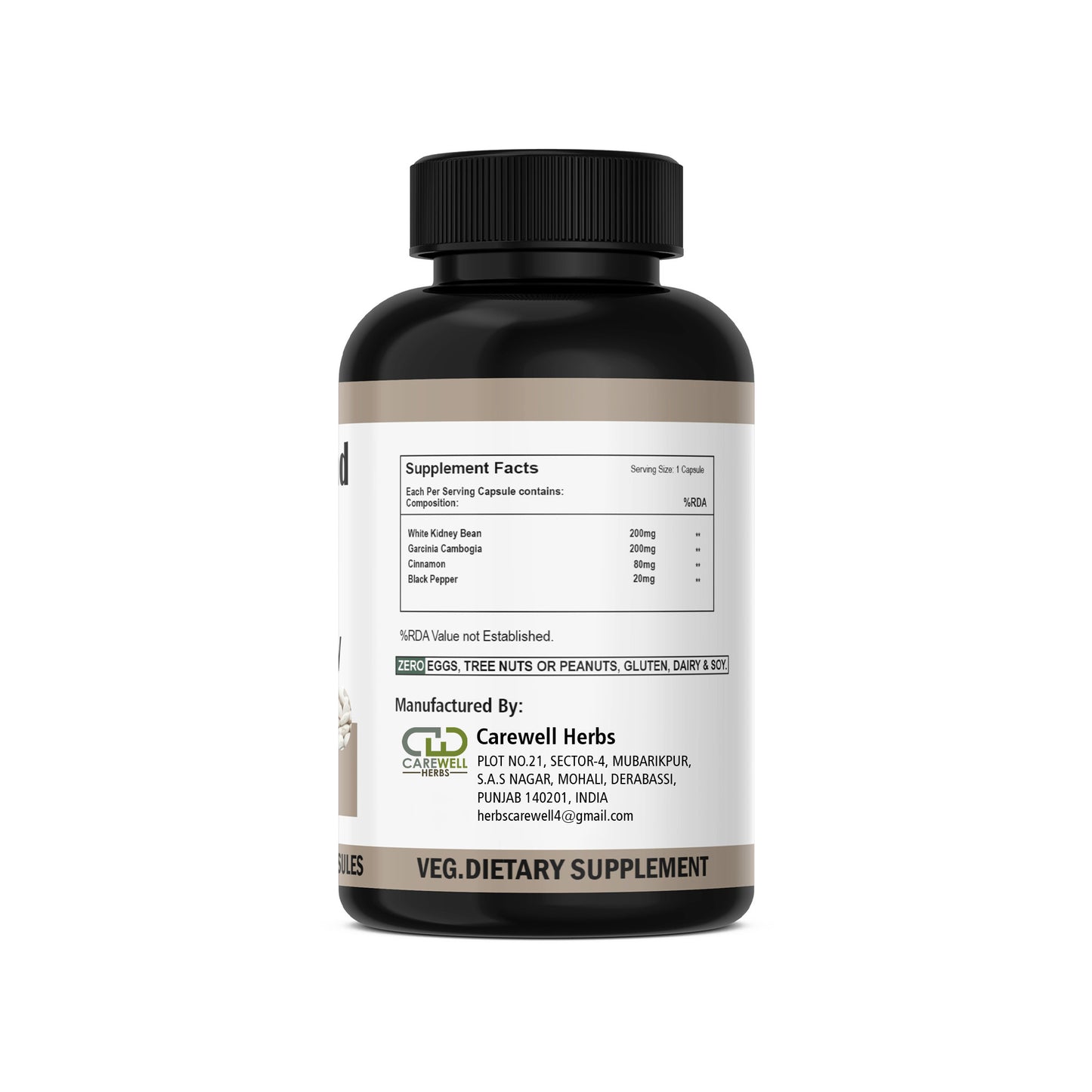 White Kidney Bean 500mg | Capsules OEM, ODM & Private Labeling Available | Carewell Herbs