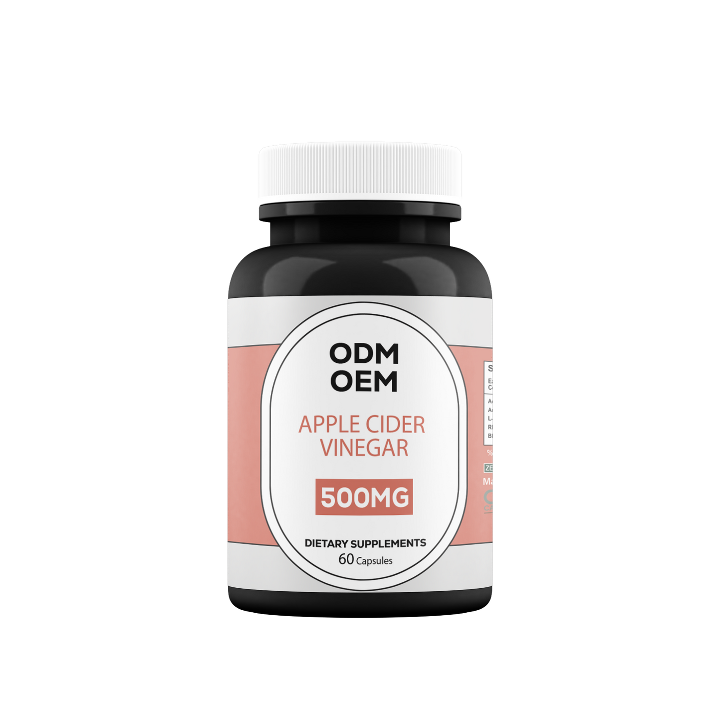 Apple Cider Vinegar 500mg capsules by Carewell Herbs ODM OEM