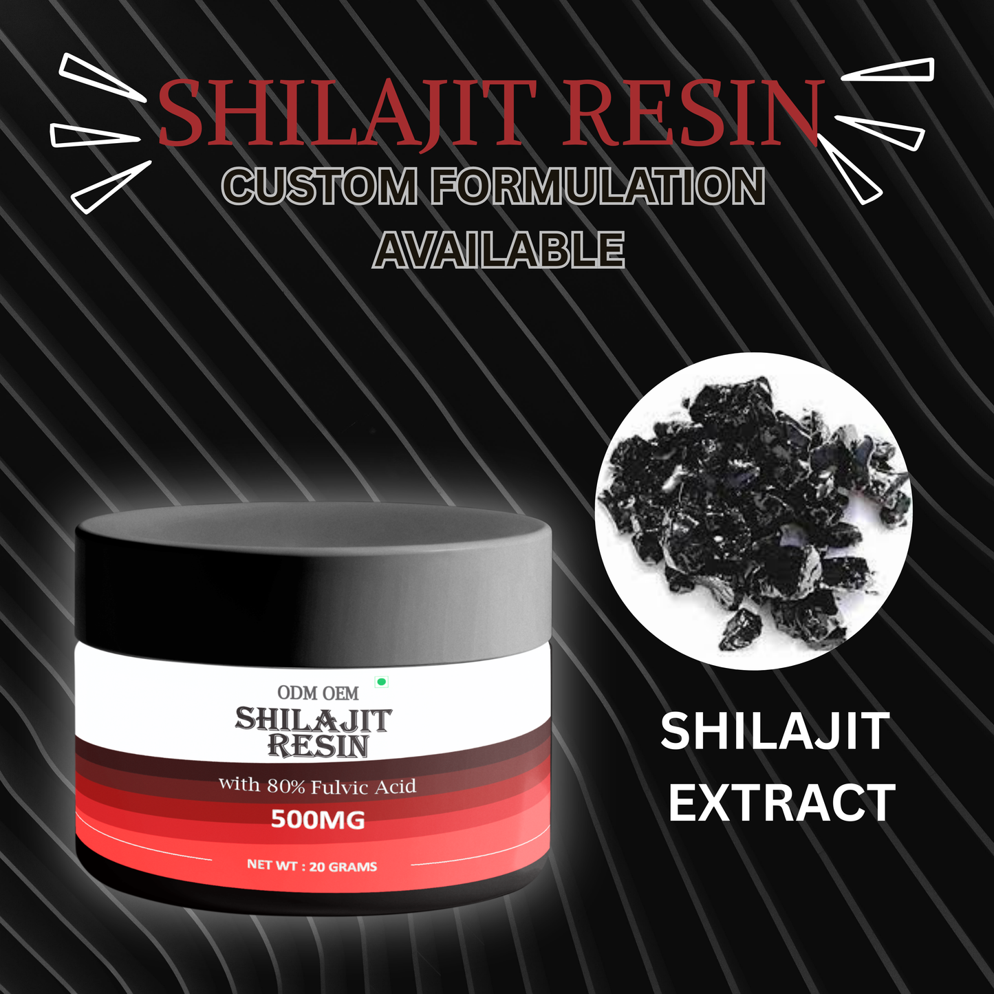 Premium Shilajit Resin (20g) – Natural Himalayan Extract | Third-Party Manufacturing | Carewell Herbs