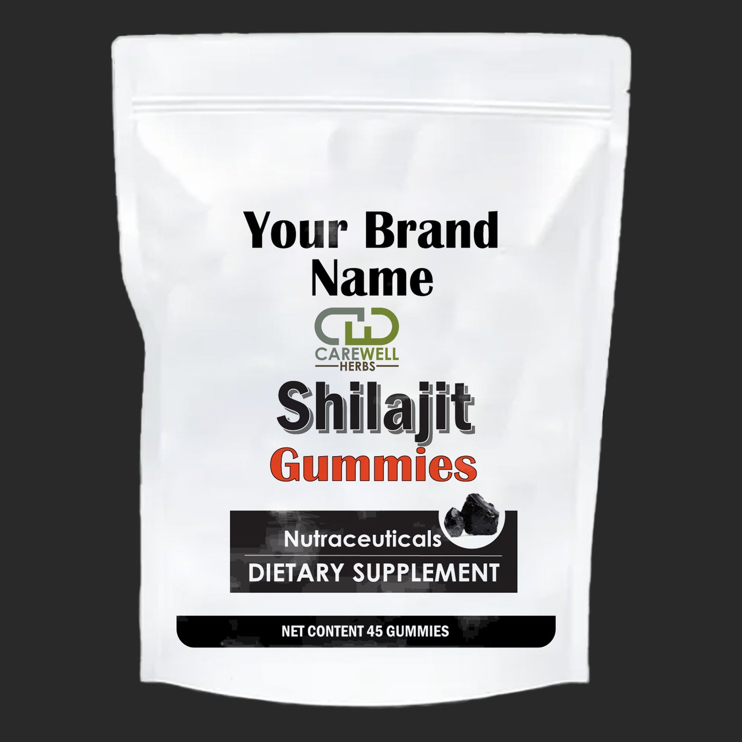 Shilajit Gummies 30 Pack Third Party Manufacturing | Carewell Herbs