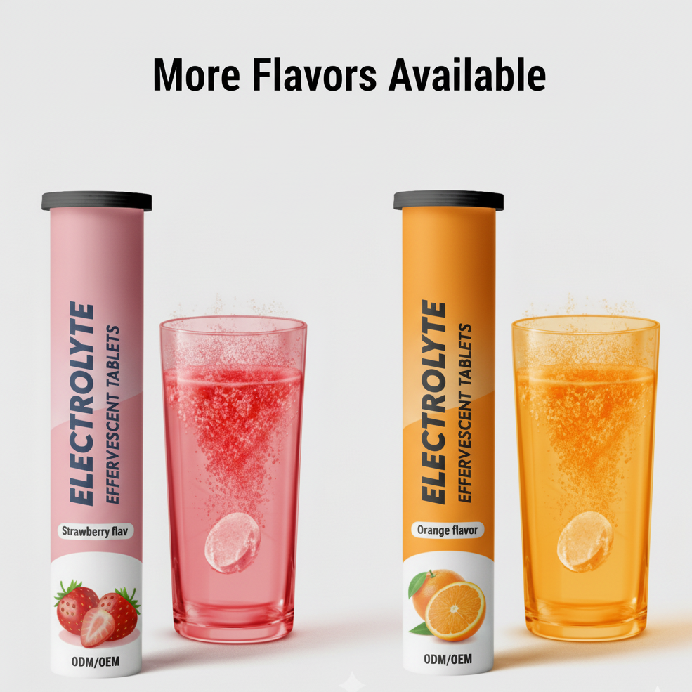 Electrolyte Hydration Effervescent Tablets Strawberry Flavour
